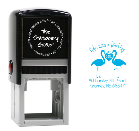 Flamingos Established By Self Inking Stamper